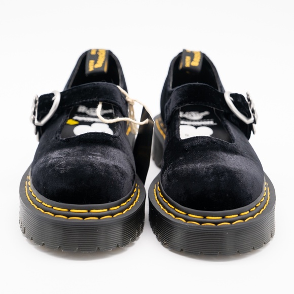 size 40EU 8.5 US Marc Jacobs Dr Martens Heaven Black Velvet Addina Mary Jane - Picture 2 of 11